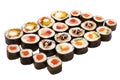 Set Of Sushi Set Isolate On A White Background. Japanese Restaurant Menu