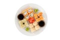 Sushi, rolls on a white isolated background Royalty Free Stock Photo