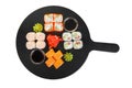 Sushi, rolls on a white isolated background Royalty Free Stock Photo