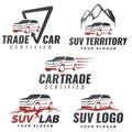 Set of SUV car service logo templates.