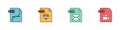 Set SVG file document, RUBY, EML and MOV icon. Vector Royalty Free Stock Photo