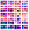 Set swatches colorful gradient background violet palette Royalty Free Stock Photo