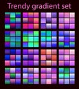 Set swatches colorful gradient background violet palette Royalty Free Stock Photo