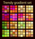 Set swatches colorful gradient background violet palette Royalty Free Stock Photo