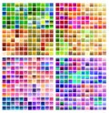 Set swatches colorful gradient background violet palette of vector patterns Royalty Free Stock Photo