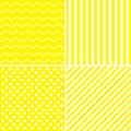 Set of sweet patterns in yellow color.