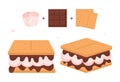 Set of sweet sandwiches