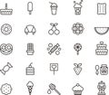 Set of sweets and candy icons Royalty Free Stock Photo
