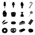 Set of sweets icons, illustration