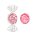 Set of sweets on white background, hard candy, Sweet lollipops round shapes. Vector illustration