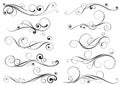 Set of swirl design elements Royalty Free Stock Photo