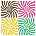 Set of Swirling Radial Backgrounds Royalty Free Stock Photo