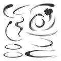 Set of Swoosh Comic Logo Vector. Swoosh Energy effect vector illustration. Comet logo icon concept