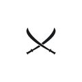 Set of swords logo template vector icon illustration