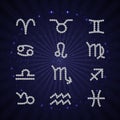 Set of Symbol Zodiac Sign Royalty Free Stock Photo