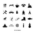 Set of symbols Royalty Free Stock Photo
