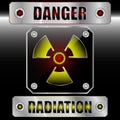 Set symdols radioactive danger