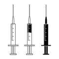 Set syringes icons Royalty Free Stock Photo