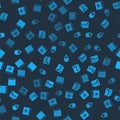 Set System bug, Flowchart, Computer mouse and Browser window on seamless pattern. Vector