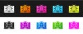 Set System bug on monitor icon isolated on black and white background. Code bug concept. Bug in the system. Bug Royalty Free Stock Photo