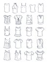 Set of t-shirts and tank tops Royalty Free Stock Photo