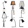 Set of table lamps in loft style