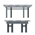 Set of Table. Modern grey Kitchen furniture