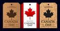 Set of tags for Canada day. Vector