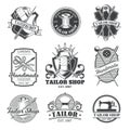 Set of tailor emblem, signage