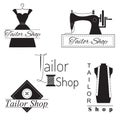 Set of tailor labels, badges and emblems