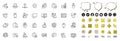 Set of Talk bubble, Home and Vip timer line icons for web app. Pictogram icon Vector