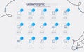 Set of Talk bubble, Loan percent and Accounting line icons for web app. Pictogram icon. Vector