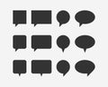 Set talk bubbles speech vector. Blank empty bubble icon design elements. Chat on line symbol template. Collection dialogue balloon Royalty Free Stock Photo