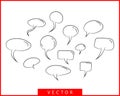 Set talk bubbles speech vector. Blank empty bubble icon design elements. Chat on line symbol template. Collection dialogue balloon Royalty Free Stock Photo