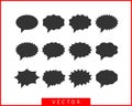 Set talk bubbles speech vector. Blank empty bubble icon design elements. Chat on line symbol template. Collection dialogue balloon Royalty Free Stock Photo