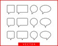 Set talk bubbles speech vector. Blank empty bubble icon design elements. Chat on line symbol template. Collection dialogue balloon Royalty Free Stock Photo