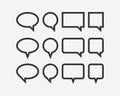 Set talk bubbles speech vector. Blank empty bubble icon design elements. Chat on line symbol template. Collection dialogue balloon Royalty Free Stock Photo