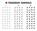 Set Of Tangram Animals Brain Game for children