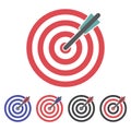 Set of target icon on a white background. Vector illustration Royalty Free Stock Photo