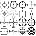 Set of target vector icons. Aim illustration symbol collection. accurate sign or logo.