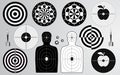 Set of target, shooting range, dart board. Royalty Free Stock Photo
