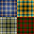 Set of tartan seamless pattern background Royalty Free Stock Photo