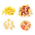 Set with tasty jelly candies on white background, top view Royalty Free Stock Photo