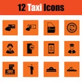 Set of taxy icons Royalty Free Stock Photo