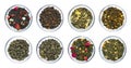 Set of a Tea in a bowles on white Royalty Free Stock Photo