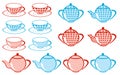 Set of tea cup, teakettle