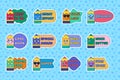 Set of teacher reward stickers, school award signs