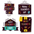 set of teachers day icons. Vector illustration decorative design