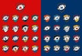 Set of 32 Teams NFL on Shield Badge Royalty Free Stock Photo