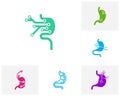 Set of Tech Stomach logo vector template, Creative stomach logo design concepts